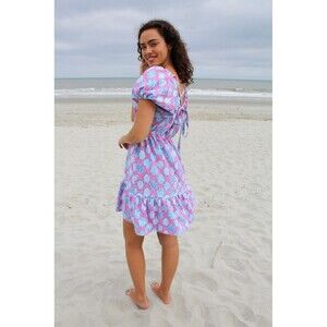 Shell Tie Back Milkmaid Dress By Simply Southern Sz XXL New Babydoll Poofy